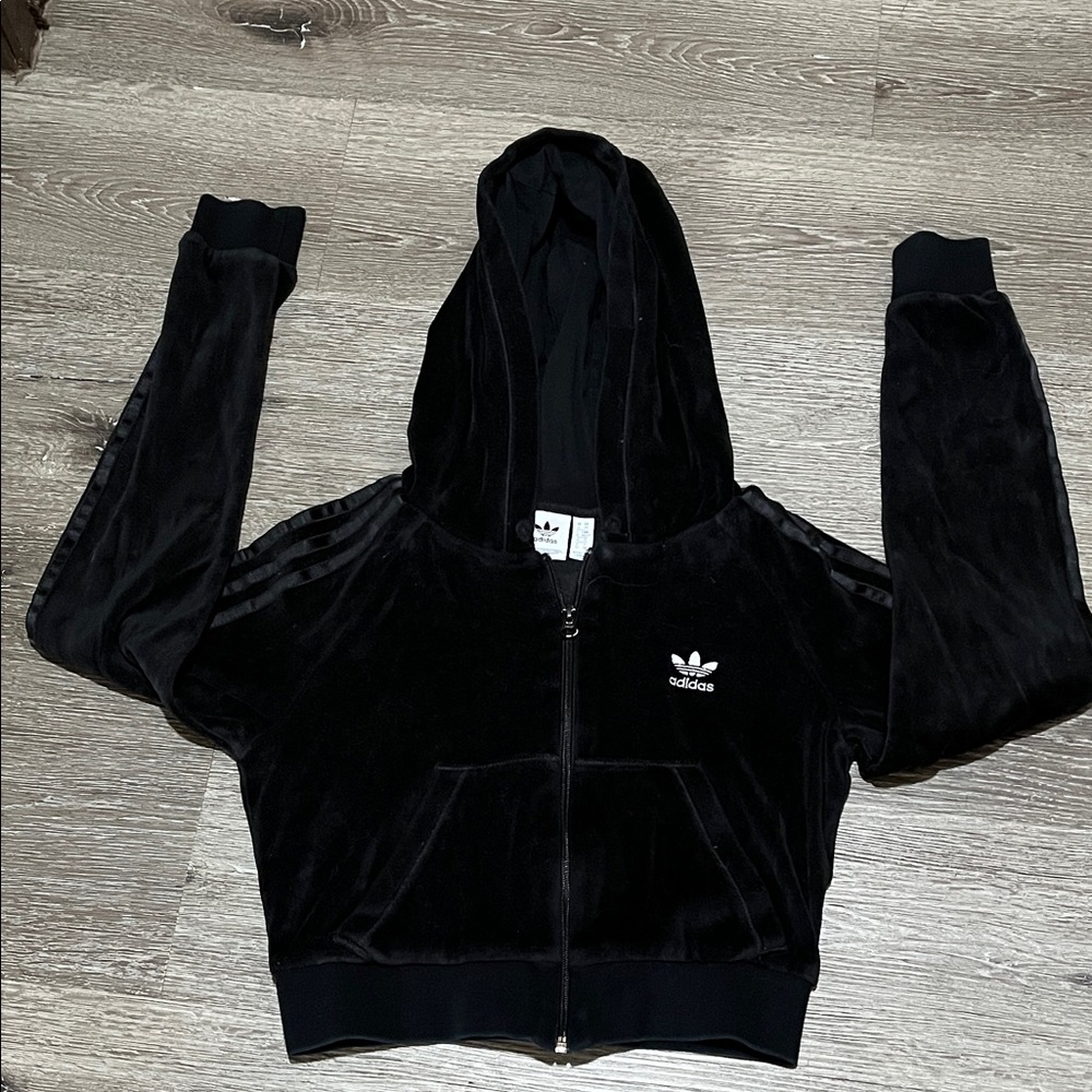 Adidas Black Velour Jacket